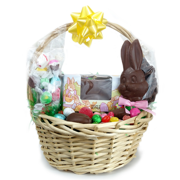 "Large" Basket with Filled Chocolate Egg - 5649 