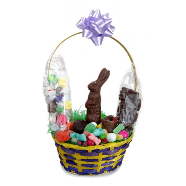 Multi-Color Basket with Chocolate Bunny - 5678 