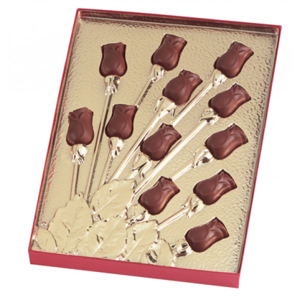 Chocolate Dozen Roses Gift Box - 5914