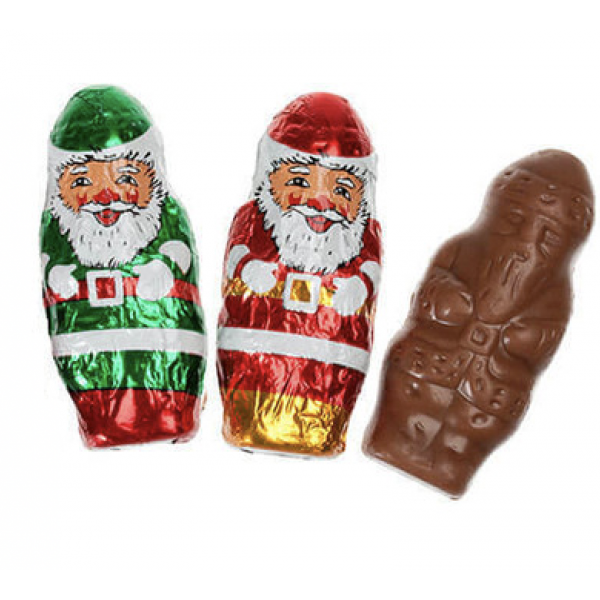 7 oz Foiled Chocolate Santa's - 1772