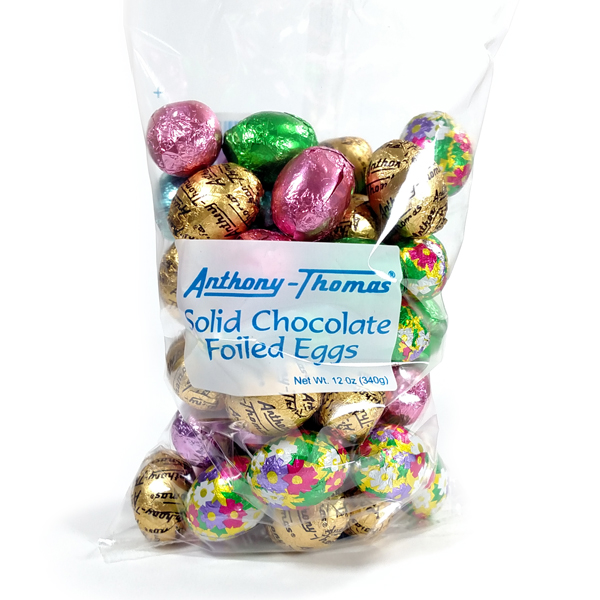 12 oz Solid Chocolate Foiled Eggs - 5341 